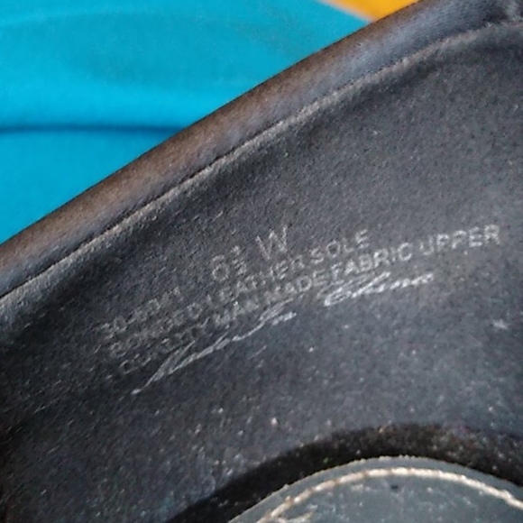 Girls Black Heels with Silver Rhinestones - Picture 5 of 6